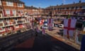 Kirby Estate in Bermondsey covered in England flags, Bermondsey, London, United Kingdom - 11 Jul 2024<br>Mandatory Credit: Photo by Amer Ghazzal/REX/Shutterstock (14581776d)
The Kirby Estate in Bermondsey, South east London is covered in England St George's flags and bunting a day after the England national football team beat the Netherlands 2-1 in the Semi Final in Dortmund, Germany on Wednesday. England advances to the UEFA Euro final to play Spain in Berlin on 14 July
Kirby Estate in Bermondsey covered in England flags, Bermondsey, London, United Kingdom - 11 Jul 2024