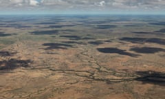 Queensland’s channel country seen from a plane flying into Longreach
