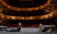 Matt Smith and Claire Foy in a dress rehearsal for Lungs: In Camera at the Old Vic.