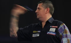 PDC World Darts Championship Final<br>Gary Anderson throws during the Gary Anderson v Adrian Lewis PDC World Darts Championship Final on January 3rd 2016 in London (Photo by Tom Jenkins)