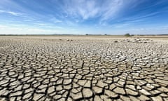 Australia, Victoria, Barren plain with parched soil.