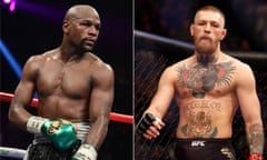 Composite of Floyd Mayweather and Conor McGregor