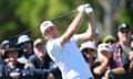 Brendan Steele of team Hyflyers plays a shot during LIV Adelaide at the Grange Golf Club in Australia