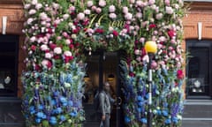 Foliage around the door of a J Crew store in west London taking part in Chelsea in Bloom last year.