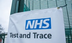 an NHS test and trace banner