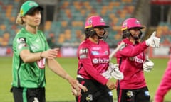The Sydney Sixers won the WBBL opener in Hobart on Thursday night, but doubts have been cast over upcoming games there.