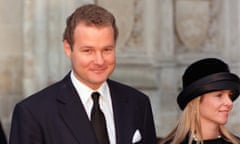 Jonathan Harmsworth with  his wife