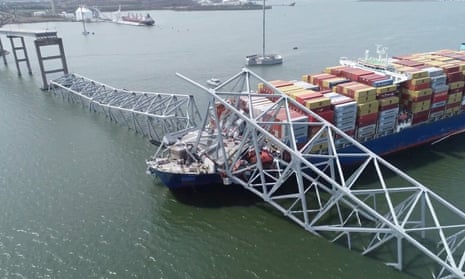 The collapsed Francis Scott Key Bridge