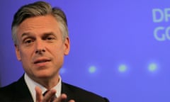 Former Utah Governor Jon Huntsman speaks at an event hosted by Thomson Reuters in New York, June 14, 2011. Huntsman will announce his bid for the White House next Tuesday, bringing a moderate Republican and expert on America’s fastest growing competitor into the race to challenge President Barack Obama in 2012. REUTERS/Brendan McDermid (UNITED STATES - Tags: POLITICS)