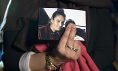 Shamima Begum, pictured in a photograph held by her sister