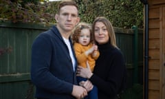 Alix Popham with his daughter, Darcy, and his wife Mel.