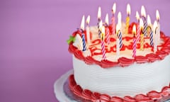 Birthday cake with candles