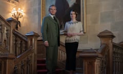 Hugh Bonneville, left, and Michelle Dockery in Downton Abbey: A New Era.