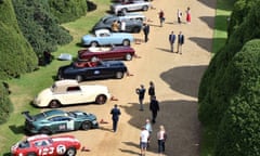 Classic cars on display at the Concours de Elegance at Hampton Court Palace on September 1, 2017