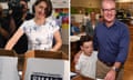 NSW premier Gladys Berejiklian casting her vote at Willoughby public school and Labor’s Michael Daley casting his vote at Chifley public school in Malabar.