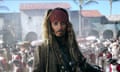 Johnny Depp in Pirates of the Caribbean: Salazar’s Revenge.