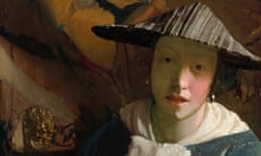 A detail from Girl with a Flute, c. 1669/1675.