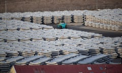 Snowy 2.0 concrete tunnel liners stored at their production factory