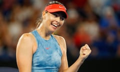 Australian Open 2019, Day Five, Tennis, Melbourne Park, Melbourne, Australia - 18 Jan 2019<br>Mandatory Credit: Photo by Ella Ling/BPI/REX/Shutterstock (10067401af) Maria Sharapova of Russia celebrates on match point Australian Open 2019, Day Five, Tennis, Melbourne Park, Melbourne, Australia - 18 Jan 2019