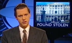 Chris Morris on the BBC’s satirical show The Day Today in 1994. 