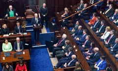 US president, Joe Biden, addresses the Irish parliament at Leinster House, Dublin, on 13 April 2023