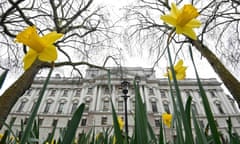 Treasury building, central London.