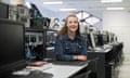 Female student in techy lab