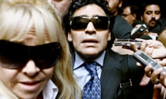 Diego Maradona with his ex-wife Claudia Villafane in Buenos Aires, Argentina, in 2008.