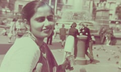 Naheed Ahmed in Trafalgar Square, London, in 1966 – during her first week in the UK