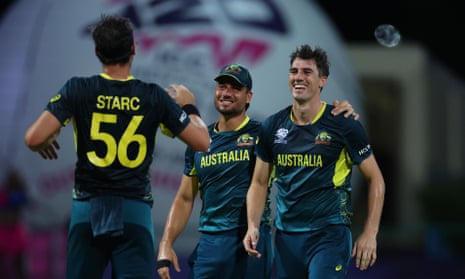 Pat Cummins hat-trick sets up Australia for rain-hit T20 World Cup win over Bangladesh – video