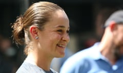 Ashleigh Barty speaks to the media during a press conference at the Westin in Brisbane, Australia, 24 March 2022