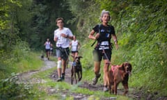 A Canicross race in Saint-Colomban-des-Villards, south-eastern France, in 2015.