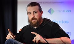 Atlassian chief executive Mike Cannon-Brookes attends the second bush summit in Cooma, Friday, August 28, 2020. The impact of coronavirus border closures on regional Australians is expected to be Scott Morrison’s key focus at a bush summit in southern NSW. (AAP Image/Mick Tsikas) NO ARCHIVING