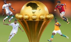 African Cup of Nations composite. Clockwise from top left: Senegal’s Sadio Mane, Egypt’s Mohamed Elneny, Ivory Coast’s Lamine Kone and Egypt’s Riyad Karim Mahrez