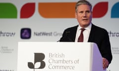 British Chambers of Commerce conference<br>Labour leader Sir Keir Starmer speaking during the British Chambers Commerce Annual Global conference, at the QEII Centre, London. Picture date: Wednesday May 17, 2023. PA Photo. The conference will be one of the year's largest meetings of business chiefs and senior political figures following the cancellation of the Confederation of British Industry's annual gathering. See PA story POLITICS BCC. Photo credit should read: Jordan Pettitt/PA Wire
