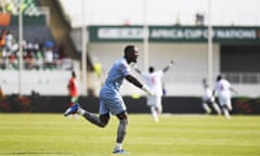 DR Congo players celebrate after scoring against Morocco