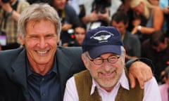 Steven Spielberg and original Indie, Harrison Ford, in Cannes.