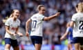 Martha Thomas of Tottenham Hotspur celebrates scoring her team's second goal.