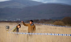 Nia Roberts and Richard Harrington in Hinterland, a joint production by S4C and the BBC