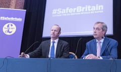 Ukip leadership candidate Henry Bolton next to former party leader Nigel Farage.