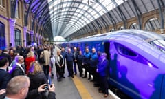 A Lumo train at London Kings Cross