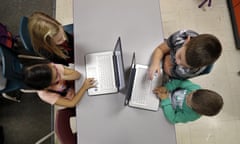 children using laptops
