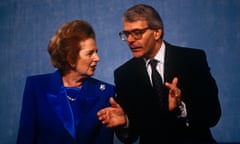 Margaret Thatcher with John Major at the 1991 Tory party conference. 