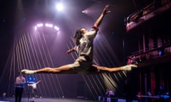 Joseph Sissens rehearsing Dark With Excessive Bright at Linbury Theatre, Royal Opera House