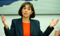 Caroline Flint speaks during a press briefing held by MPs for a Deal at Portcullis House in Westminster.