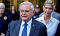 FILE - Sen. Bob Menendez and his wife, Nadine Menendez, leave federal court on Wednesday, Sept. 27, 2023, in New York. Federal prosecutors in New York City have rewritten their indictment against U.S. Sen Bob Menendez of New Jersey and his wife to charge them with conspiring to have him act as an agent of Egypt and Egyptian officials. The superseding indictment was filed in Manhattan federal court on Thursday, Oct. 12. (AP Photo/Seth Wenig, File)