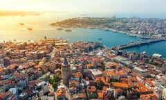 Istanbul views, including Galata tower.