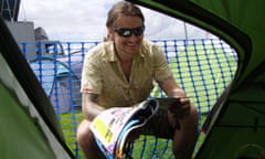 Mark Kennedy, who infiltrated environmental groups for seven years, at Glastonbury festival in 2008. 