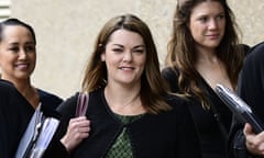 Sarah Hanson-Young arrives for day three of her defamation trial against David Leyonhjelm. She has denied saying all men are rapists