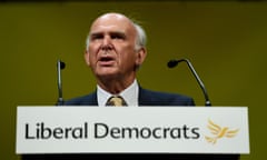 Former Lib Dem leader Vince Cable